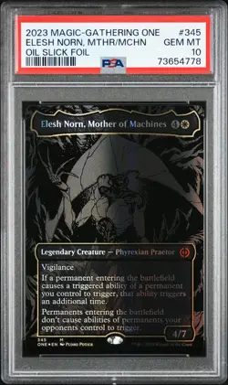 2023 Magic Gathering One 345 Elesh Norn Mother of Machines Foil PSA 10 73654778 - Image 1