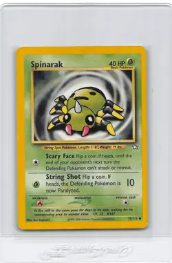Spinarak 75/111 - Neo Genesis - VINTAGE WOTC Pokemon Card - UNLIMITED - LP/P - Image 1