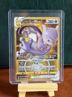 (MB) POKEMON MEWTWO VSTAR 086/078 SECRET RARE GOLD HOLO TCG NEAR MINT - Image 1