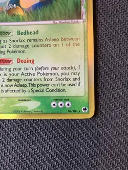 Pokemon EX Dragon Frontiers Snorlax Holo Card 10/101 Rare - Image 3