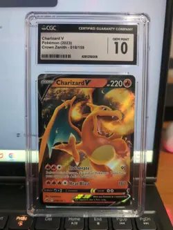 Pokemon Charizard V 018/159 Crown Zenith CGC 10 Gem Mint - Image 1