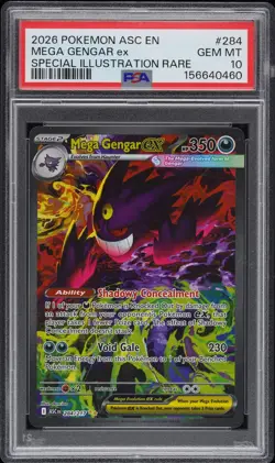 2026 POKEMON ASCENDED HEROES SPECIAL ILLUSTRATION RARE MEGA GENGAR EX PSA 10 - Image 1
