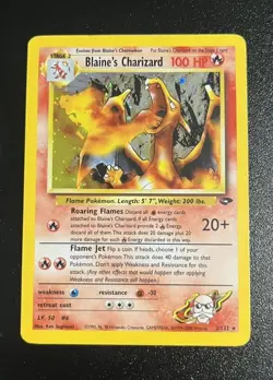 Pokemon TCG Blaine's Charizard 2/132 Gym Challenge 2 Holo Rare Wotc Pokemon Card - Image 1
