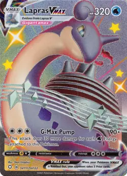 Lapras VMAX SV111/SV122 Rare Shining Fates Shiny Fault NM Pokemon TCG - Image 1