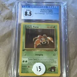 CGC 8.5 Erika's Paras 1st Edition 71/132 Gym Challenge 2000 Pokemon TCG - Image 1