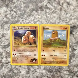 Pokemon TCG Gym Heroes 2 Card Lot - Brock's Dugtrio 22/132 Diglett - Image 1