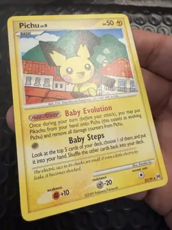 Pichu 25/99 Rare Non Holo Pokemon Card 2009 Platinum Arceus LP - Image 3