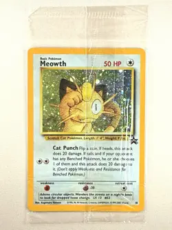 Pokemon TCG Meowth Wotc Promo 10/53 Holo Promo Basic English SEALED - Image 1