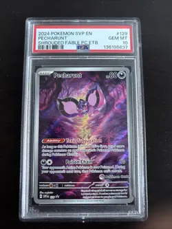 Pokemon TCG Pecharunt Shrouded Fable Pokemon Center Exclusive ETB, PSA 10 - Image 1