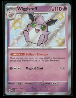 Wigglytuff 147/091 Shiny Rare Paldean Fates Pokemon NM/M - Image 1