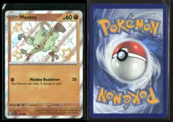 Mankey 169/091 Shiny Rare Paldean Fates Pokemon NM/M - Image 3