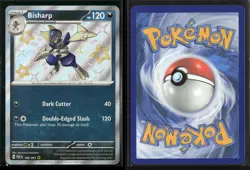 Bisharp 186/091 Shiny Rare Paldean Fates Pokemon NM/M - Image 3