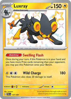 Luxray 137/091 Shiny Rare Paldean Fates Pokemon NM/M - Image 4