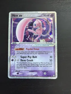 Pokemon Mew ex 100/110 Ex Holon Phantoms English Ultra Rare Holo Vintage swirl - Image 1