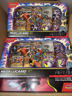 Pokemon TCG Mega Lucario ex Premium Figure Collection Box Factory Sealed - Image 1