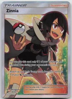 ZINNIA 70/70 ULTRA RARE DRAGON MAJESTY POKEMON NM/M - Image 1