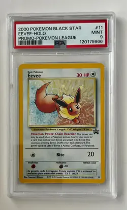 2000 Pokemon - Black Star Promo - Eevee Holo #11 - PSA 9 Mint - Image 1