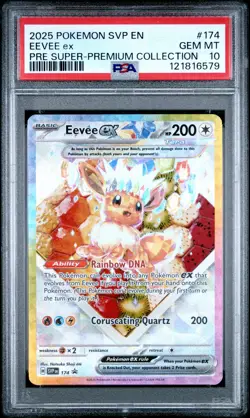 2025 POKEMON SVP EN-SV BLACK STAR PROMO #174 EEVEE EX PSA 10 - Image 1