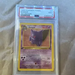 Pokemon TCG 1999 Fossil Gengar 1st Edition #20 Rare English PSA 9 - Image 1