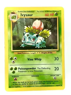 Ivysaur 30/102 Uncommon Base Set Unlimited Pokemon Lightly Played - Image 1