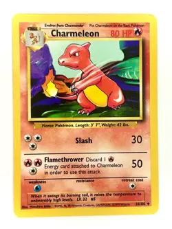 Charmeleon 24/102 Uncommon Base Set Unlimited Pokemon LP - Image 1