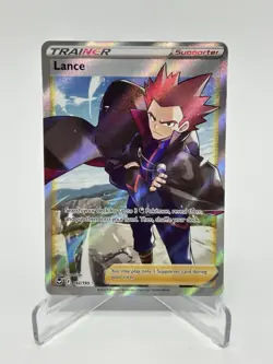 Pokemon LANCE 192/195 | SWSH12: Silver Tempest | Holofoil Ultra Rare FULL ART NM - Image 1