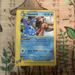 Pokemon TCG 2002 Azumarill 4/147 Aquapolis Regular NON HOLO Card - Image 1