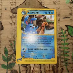 Pokemon TCG 2002 Azumarill 4/147 Aquapolis Regular NON HOLO Card - Image 2