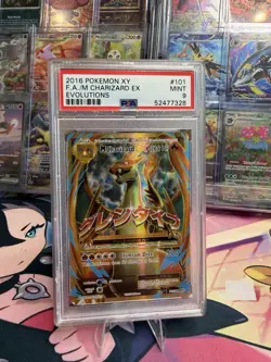 POKEMON MEGA CHARIZARD EX FULL ART 101/108 XY EVOLUTIONS HOLO PSA 9 MINT - Image 1
