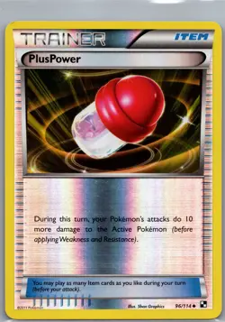 PlusPower 96/114 Reverse Holo Black and White - Pokemon Card - NM - Image 1