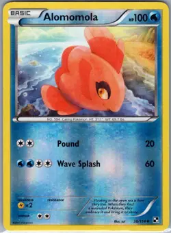 Alomomola 38/114 Reverse Holo Black and White - Pokemon Card - NM - Image 1