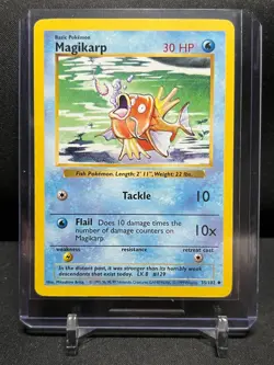 Magikarp 35/102 Pokemon 1999 Shadowless Base Set MP/LP - Image 1