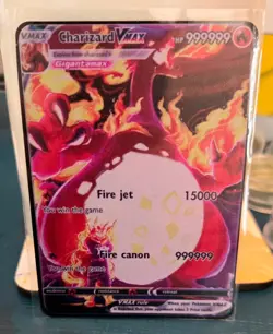 Pokemon Charizard VMax Metal Art Card - Image 1