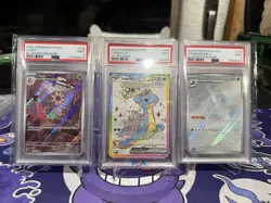 Lot Of 3 PSA 9 2024 Pokemon SCR EN Lileep IR Lapras EX Crabominable IR - Image 1