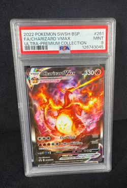 Pokemon Charizard VMAX UPC 2022 SWSH261 Black Star Promo Full Art Holo PSA 9 MT - Image 1