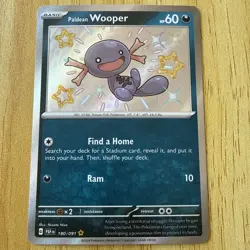 Pokemon Paldean Wooper Card 180/091 Baby Shiny - Image 1