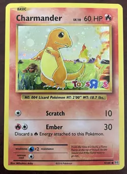 Pokemon Charmander Holo Toys R US XY Evolutions 2016 #9/108 - Image 1