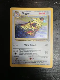 Pidgeot 8/64 Base Set Holo Rare 80 HP English 1999 Kagemaru Himeno Pokemon Card - Image 3