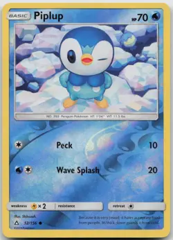 Piplup 32/156 Common Ultra Prism Pokemon TCG Reverse Holo NM - Image 1