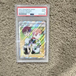 Pokemon Gym Trainer Full Art Holo Shining Fates 068/072 PSA 9 2021 EN - Image 1
