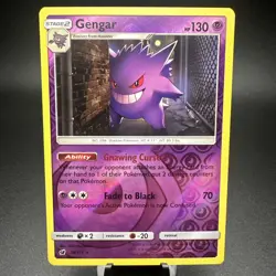 Pokemon TCG Gengar Reverse Holo Card 38/111 Sm-Crimson Invasion NM - Image 1
