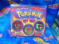 Hasbro Pokemon Battling Coin Game 1999, 3 Holograph Coins - Image 1