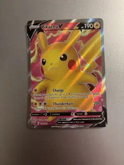 Pokemon Pikachu V Ultra Rare Full Art Holo 170/185 Vivid Voltage HP190 EN - Image 1