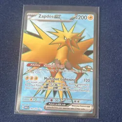 Pokemon Zapdos ex 192/165 Sv: Scarlet & Violet 151 Ultra Rare Holo 200 HP - Image 1