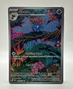 Pokemon Gloom Card 198/197 SV03 Obsidian Flames Holo Rare TCG Illustration NM - Image 1
