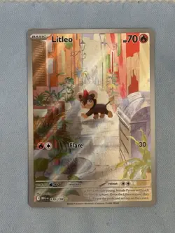 Pokemon TCG Mega Evolution Litleo Card 139/132 Illustration Rare - Image 1