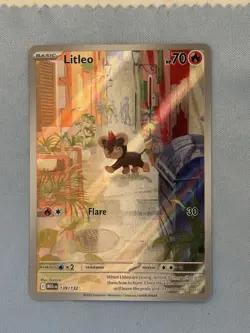 Pokemon TCG Mega Evolution Litleo Card 139/132 Illustration Rare - Image 3