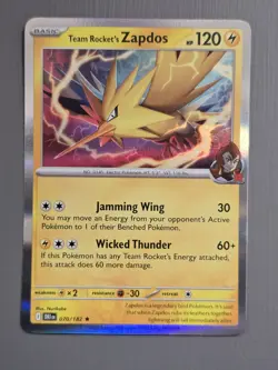 Team Rocket's Zapdos - 070/182 - Pokemon Card TCG Destined Rivals - Image 1