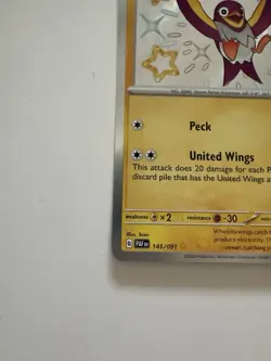 Pokemon Wattrel Paldean Fates Shiny Rare Holofoil 145/091 - Image 3