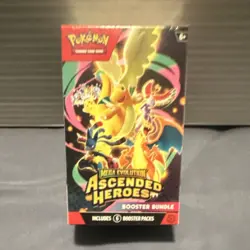 Pokemon TCG Mega Evolution Ascended Heroes Booster Bundle Box 6 Packs - Image 1